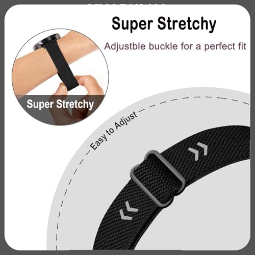 5 Pack Stretchy Watch Bands for Garmin Lily 2 & Active - Black, Starlight, Rose Pink, Smoke Violet, Cactus Green