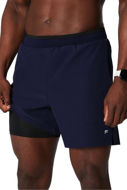 Fabletics Men's The Fundamental Short II - Ultra Lightweight Workout Shorts for Gym & Running