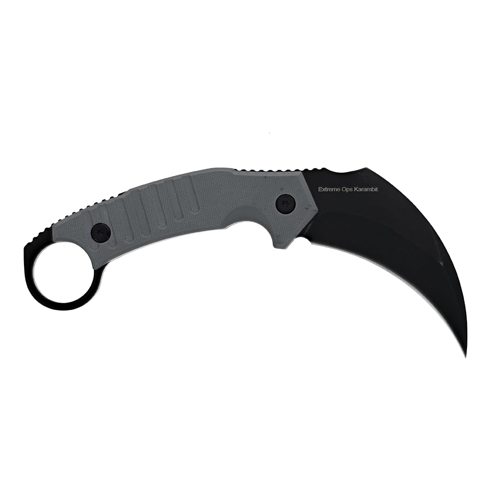 Smith&Wesson Extreme OPS Full Tang Fixed Blade Karambit Knife with 3.25" Blade Length for Outdoor, Tactical, Survival and EDC