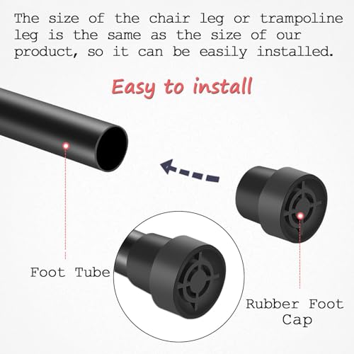 Mini Trampoline Leg Cap Tips - 2 Pack Rubber Floor Protectors