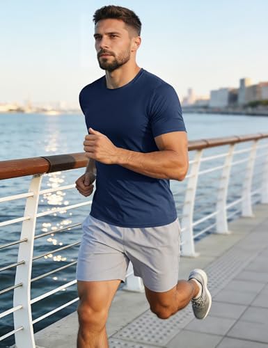 Men's UPF 50+ Quick Dry Athletic T-Shirt for Running & Swimming