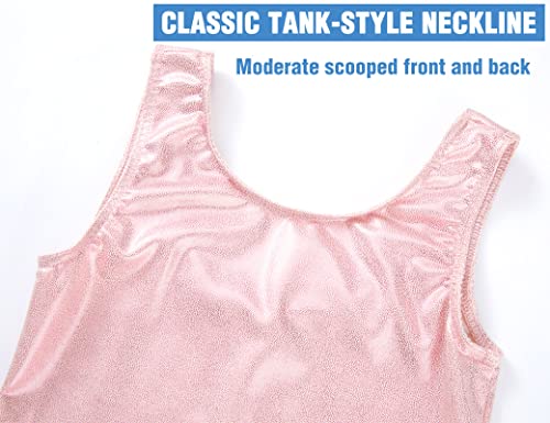Sparkly Girls Gymnastics Biketard - Pale Pink, 5-6 Years