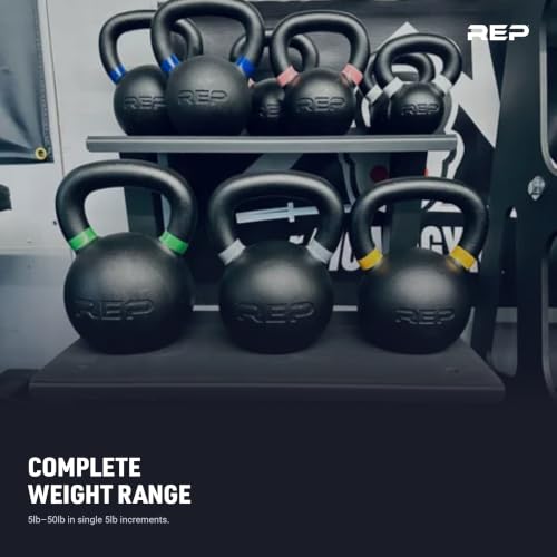 REP Fitness 10lb Cast Iron Single Kettlebell for Strength & Power Training