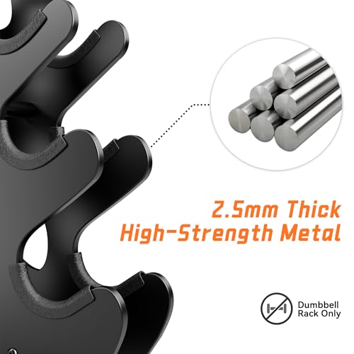 4 Tier Dumbbell Rack - Space-Saving Weight Stand for Home Gym