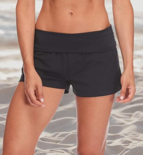 Body Glove Women's Seaside Solid 2-inch Vapor Boardshorts - Medium Black