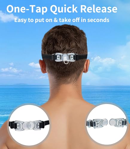5-in-1 Swim Goggles & Cap Set for Men Women - Waterproof Pool Gear