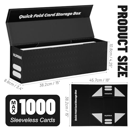 NUMINA 2 Pack Card Storage Boxes with Magnetic Flip-Top Lid for Trading & Sports Cards