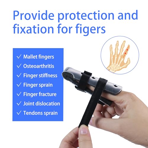 Finger Splint Support Brace for Injuries, Arthritis, Fractures - 3 Pack