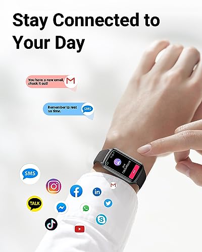 Health Fitness Tracker with Heart Rate, Blood Oxygen & Sleep - Spaceblack