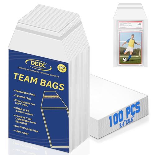 Graded Card Sleeves for PSA Slabs - 100 Pack Reclosable Protective Bags