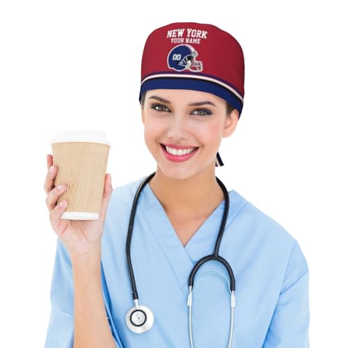 Personalized Football Scrub Cap for Adults - New York 1