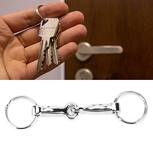 Horse Snaffle Bit Keychain - Silver Zinc Alloy Equestrian Jewelry
