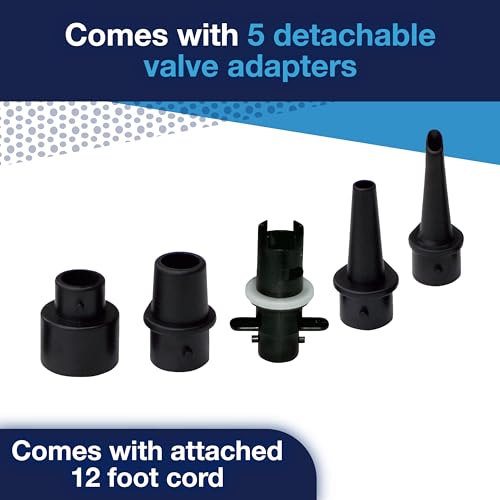 120V AC Electric Pump - 600 L/min Inflator with 5 Adapters