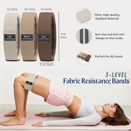Home Pilates Kit with Ring & Ball Set - Beige Ankle Weights