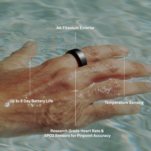 Smart Ring 4 - Silver - Size 8 | Health Tracker with 8 Days Battery Life