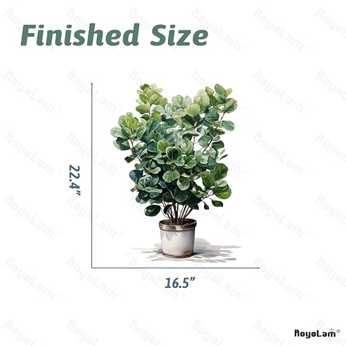 Plant Wall Stickers for Living Room Potted Plants Green Leaves Wall Decal Stickers Peel and Stick Wall Art Home Decor Wall Stickers for Bedroom Bathroom Classroom Library Nursery