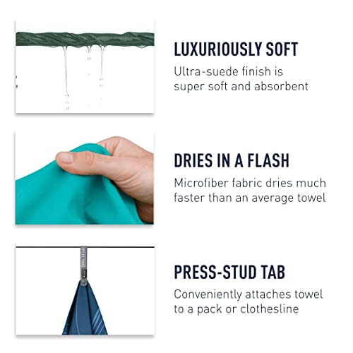 Sea to Summit Drylite Small Towel - Sage Green Lightweight Travel & Camping Microfiber