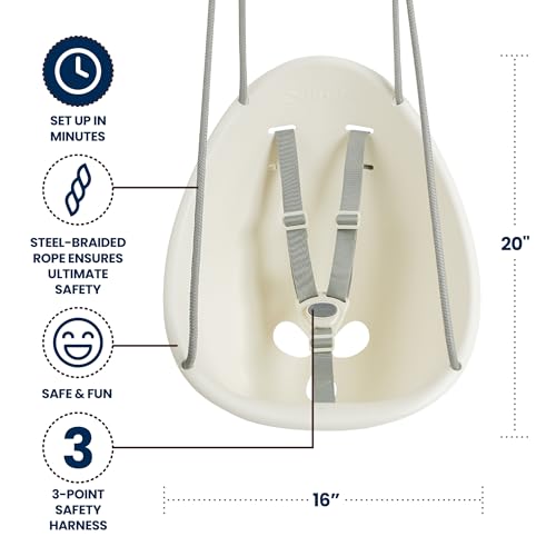 Coconut Toddler Swing with 3-Point Safety Harness - Indoor/Outdoor Use
