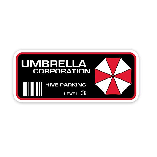 Resident Evil Umbrella Corp. Parking Decal - Vinyl Sticker 2" x 5"