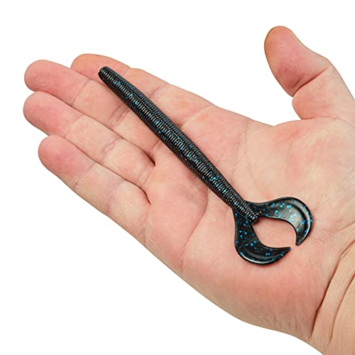 Speed Boss Fishing Soft Bait - 5 3/4" Black Blue Fleck