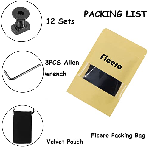 M-LOK Screws and Nuts Replacement Set - 12 PCS with Allen Wrench