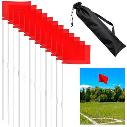 67" Soccer Corner Flag Set - 12 Pack with Carry Bag
