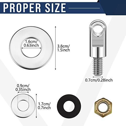 4-Pack Stainless Steel Locking Hardware Kit for Metal Cans, Secure Lock Set