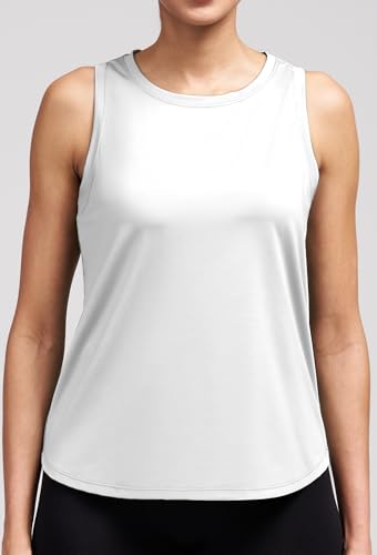 Quick Dry Athletic Tank Top for Women - White, Medium