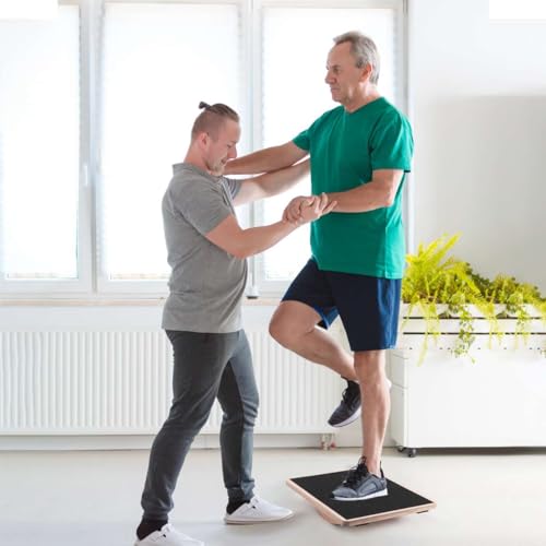 Wooden Wobble Board - Anti-Slip Balance Board for Core Strength Therapy - Basics