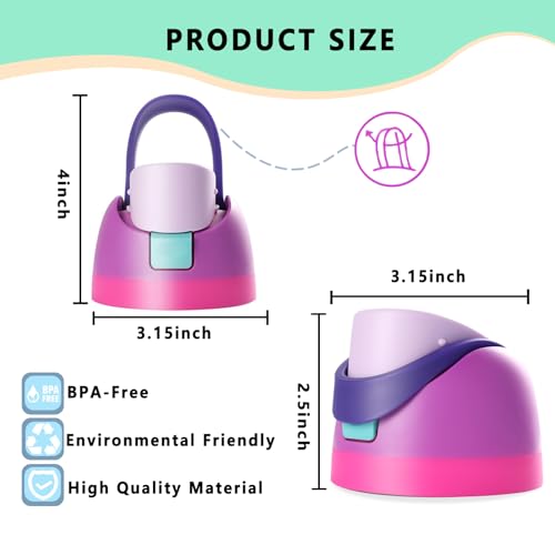 Replacement Lid for Owala FreeSip Water Bottles - Leakproof, BPA-Free