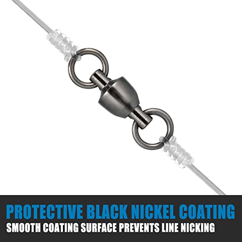 Ball Bearing Fishing Swivels - #0 33LB Strength, 20 Pack