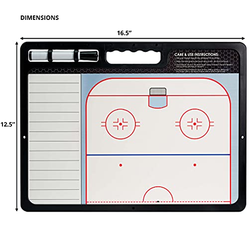 Hockey Coaches Clipboard Double-Sided Dry Erase Board with Marker - Murray Sporting Goods