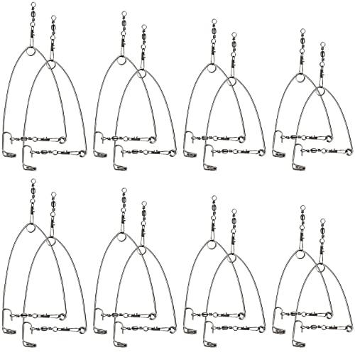 Automatic Ice Fishing Hooks - 16 Pcs Stainless Steel Set