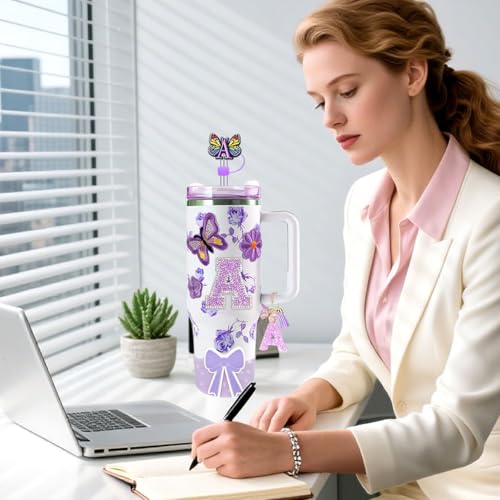 Stanley Cup Accessories Set - 15PCS Personalized Kit, Purple A