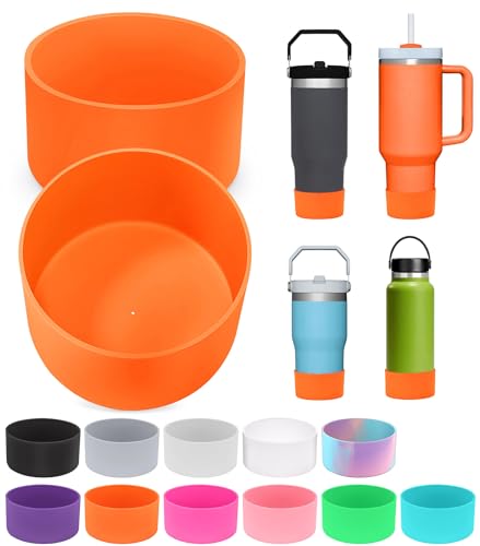 Silicone Protective Boot for Tumblers - 2 Pack, Orange