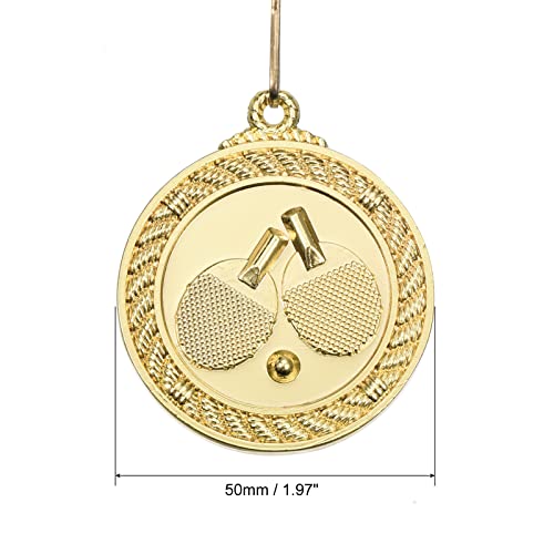 PATIKIL 2” Ping Pong Medals 3 Pack - Table Tennis Award Gold Silver Bronze with Ribbon