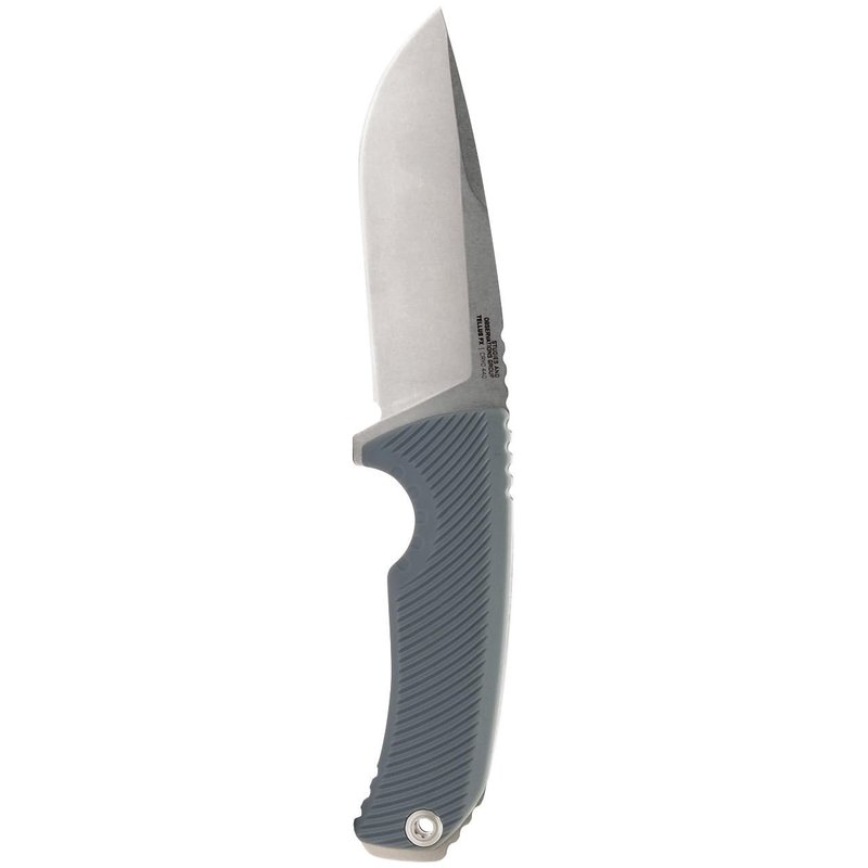 SOG Tellus FX Full-Sized Fixed Blade Knife 4.2" Full-Tang CRYO 440C Steel Blade GRN Handle UMS Compatible Sheath, Wolf Gray