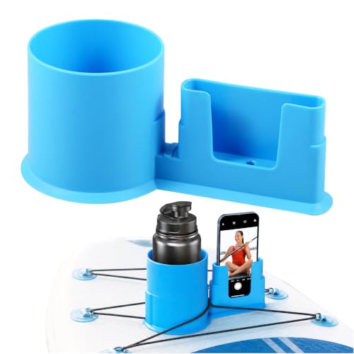 Covedot Blue 2-in-1 Paddle Board Cup Holder & Phone Mount