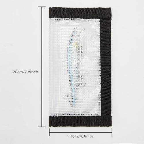 Fishing Lure Wraps - Durable Clear PVC Lure Protector, 2 Pack Large 7.8"x 4.3"