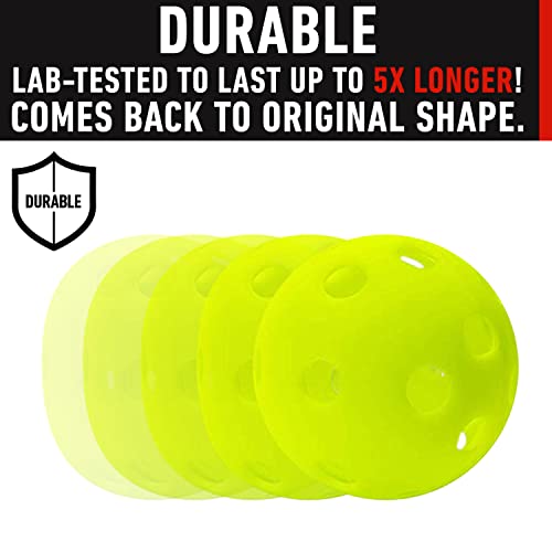 Practice Golf Balls - Indestructible Plastic 1.5-inch Limited Flight - 12 Pack