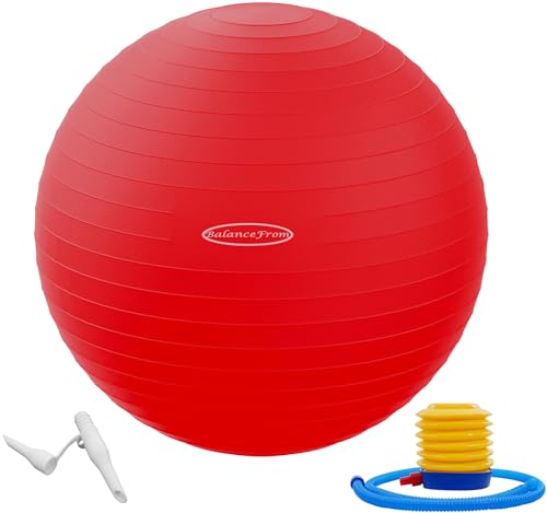 Fitvids Anti-Burst and Slip Resistant Exercise Ball Yoga Fitness