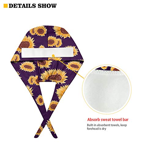 Adjustable Turban Hat for Men & Women - Cute Dental Purple