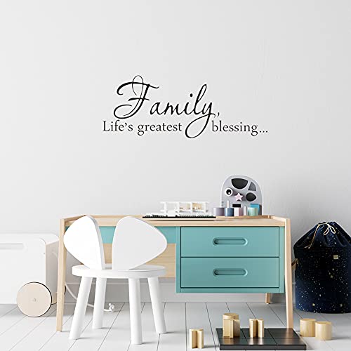 Family Life's Greatest Blessing Vinyl Wall Decal - 22 x 8.3 Inch