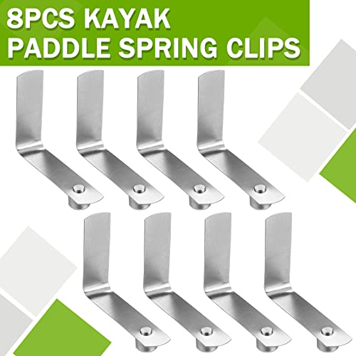 8 Pcs Stainless Steel Push Button Spring Clips - Silver / 6mm