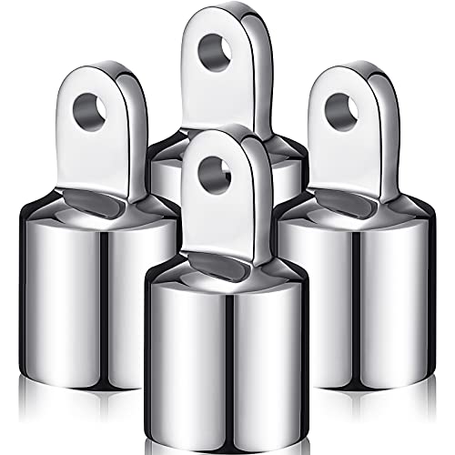 Stainless Steel 316 Bimini Top Eye End Caps 7/8" OD Boat Hardware - 4 pcs