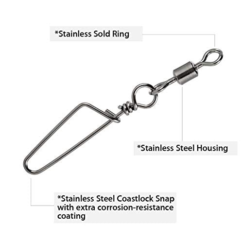 30 Pack Barrel Snap Swivels - 30LB Fishing Tackle Connector