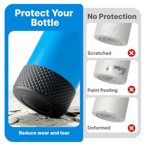 Silicone Protective Boot for 32-40oz Hydro Flask Bottles - Black