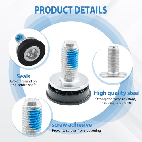Bicycle Crank Arm Fixing Bolts - 8mm Metal Screws (4 Pcs)