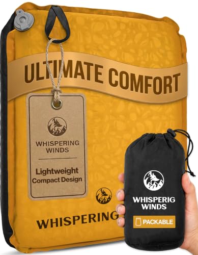 Inflatable Seat Cushion - Comfortable Dark Gold Foam Pad - 1 Pack, Large