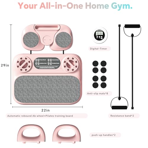 6-in-1 Foldable Pilates Reformer Board for Home Workout - 16x4x2